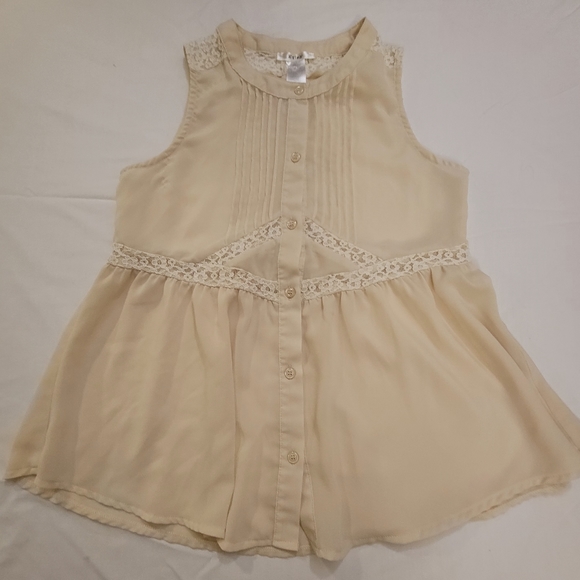 💵3/$20 Vintage Lace Embellished Sleeveless Tank. Size Small - Picture 14 of 14